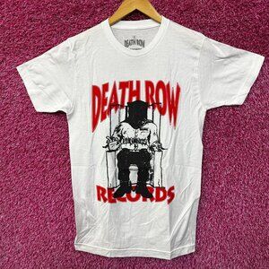 Death Row Records Puffy Electric Chair Inmate Logo Rap Tee S